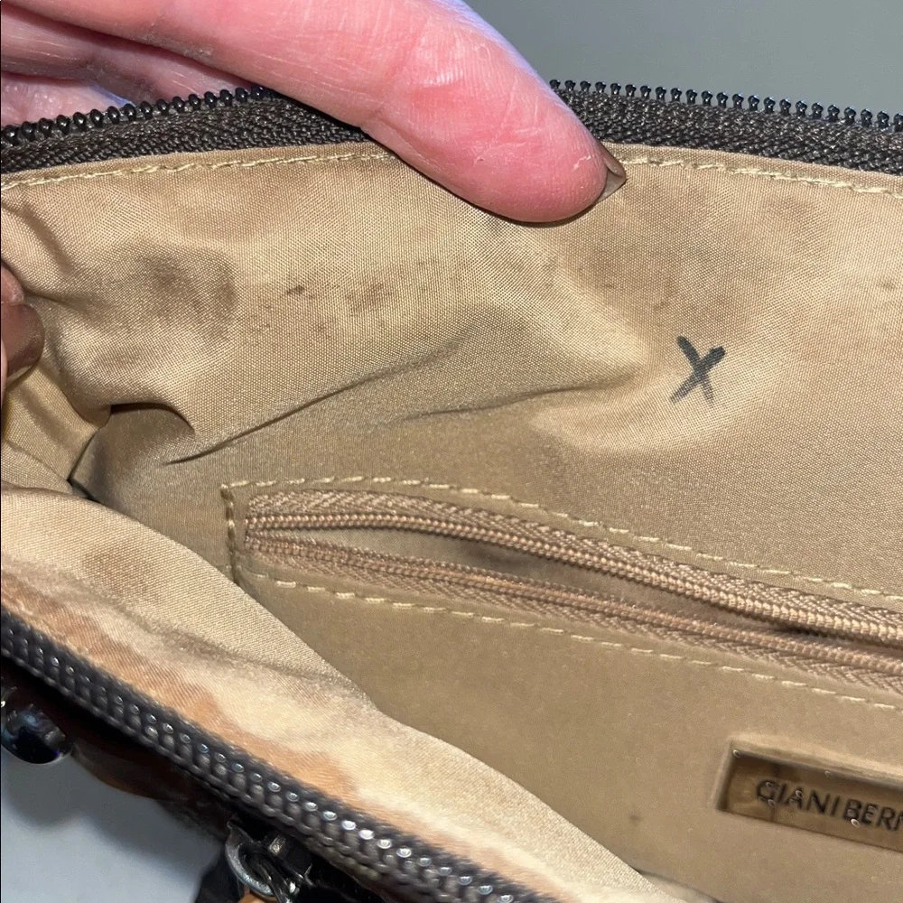 Giani Bernini Black and Brown Messenger Bag